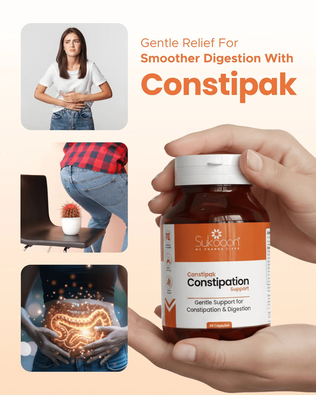 Constipak Digestive Regularity Support Capsules by Sukooon
